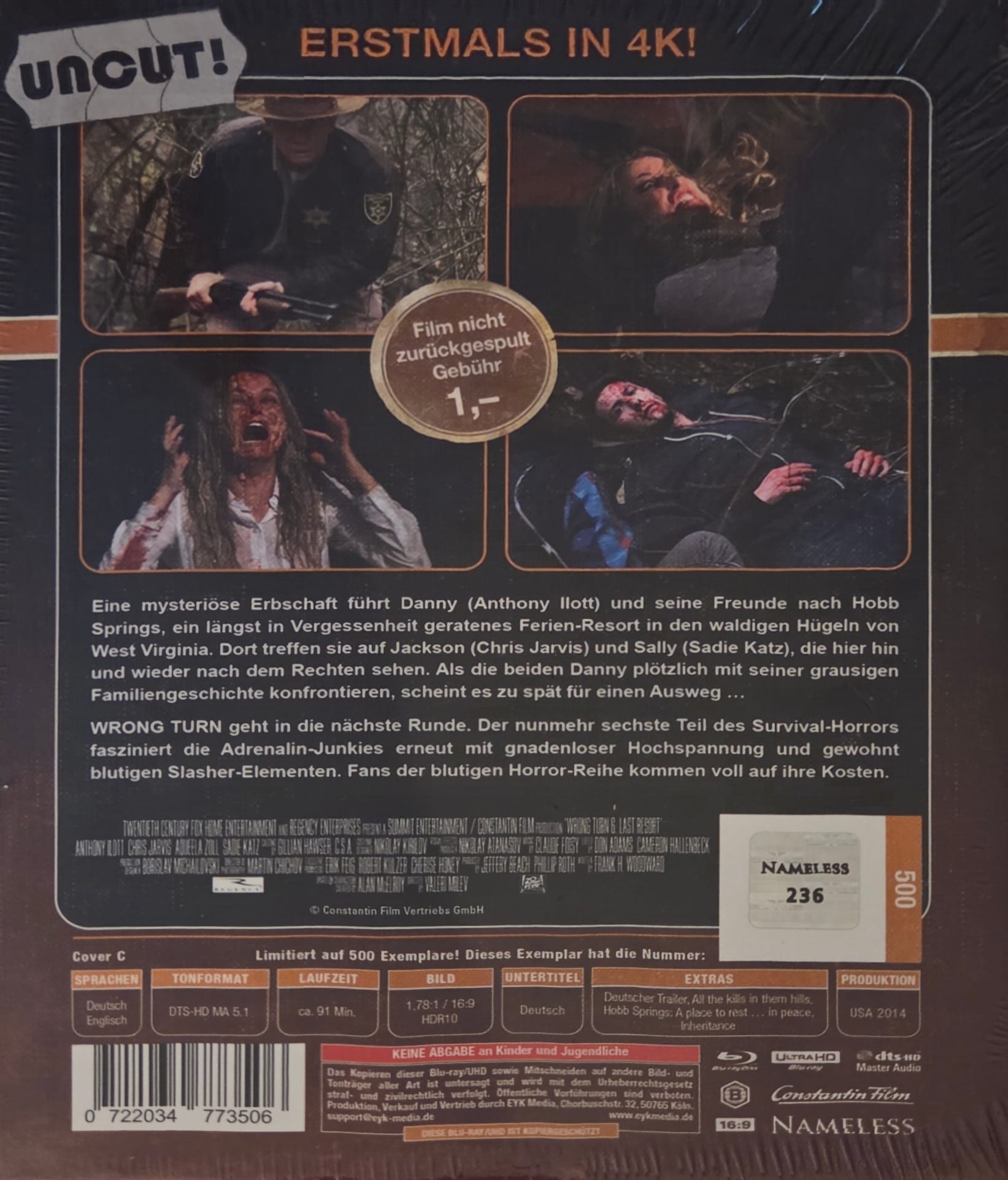 Wrong Turn 6 – Mediabook Cover C (4K Ultra HD + Blu-ray) – Nameless Media – Limitiert auf 500