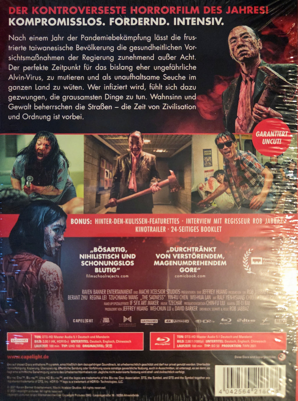 The Sadness - Limitiertes Mediabook (4K Ultra HD Blu-ray + Blu-ray)