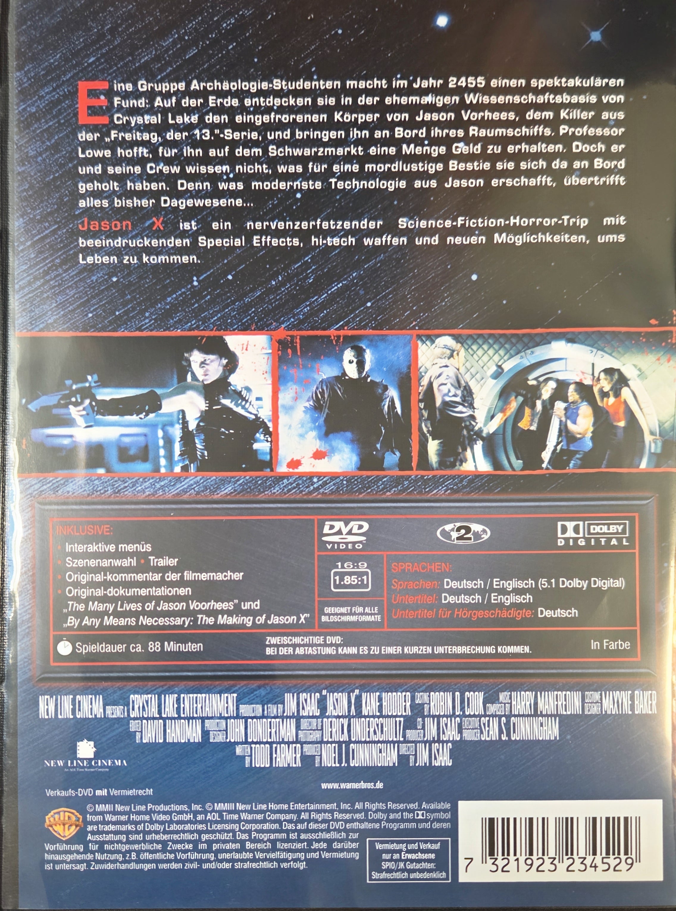 Jason X (DVD, gebraucht – sehr guter Zustand) Uncut-Version